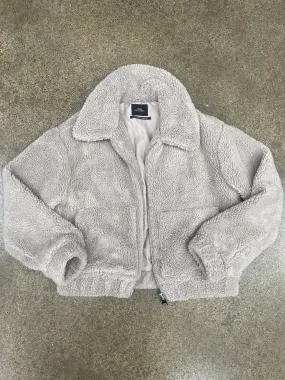 Jacket Faux Fur & Sherpa By Urban Outfitters In Brown, Size:S