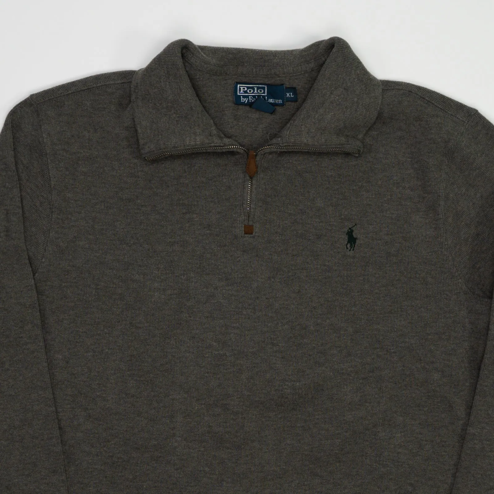 VIntage Light Brown Polo 1/4 Zip Sweater