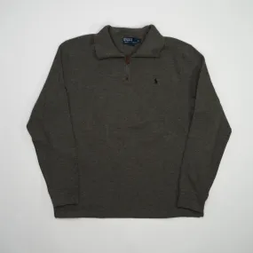 VIntage Light Brown Polo 1/4 Zip Sweater