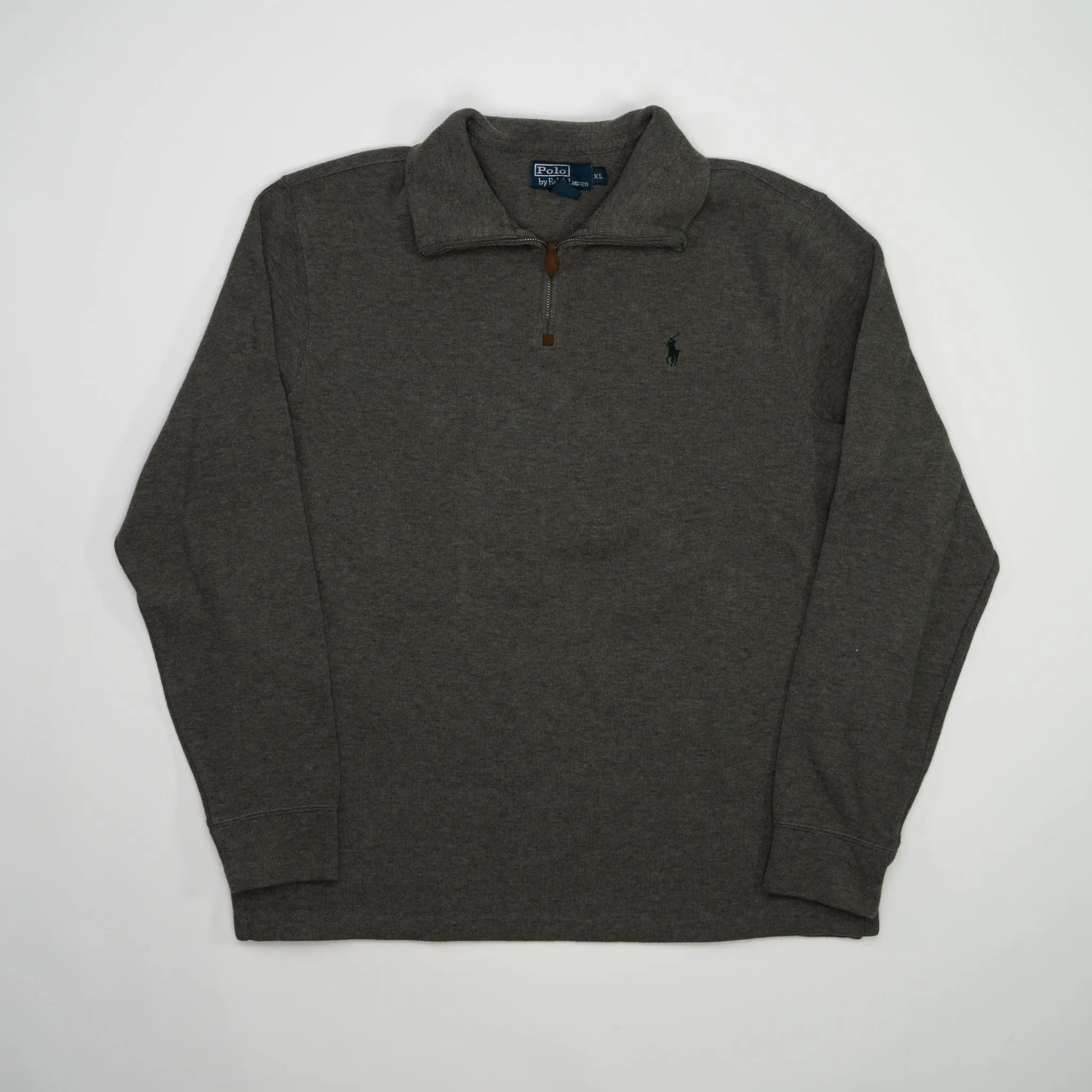 VIntage Light Brown Polo 1/4 Zip Sweater