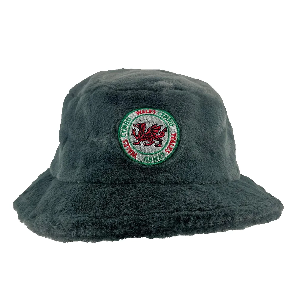 Wales Cymru Welsh Soft Winter Bucket Hat | Unisex Men Women 100% Cotton | Lightweight Cold Weather Outdoor Casual Fisherman Hats for Hunting Camping Hiking Travelling Fishing Football Holiday Festivals